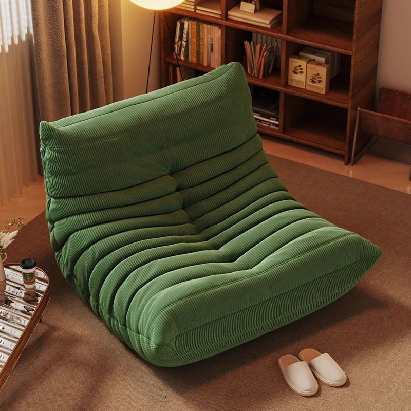 懒人沙发阳台榻榻米单人可躺复古网红毛毛虫客厅飘窗休闲沙发躺椅