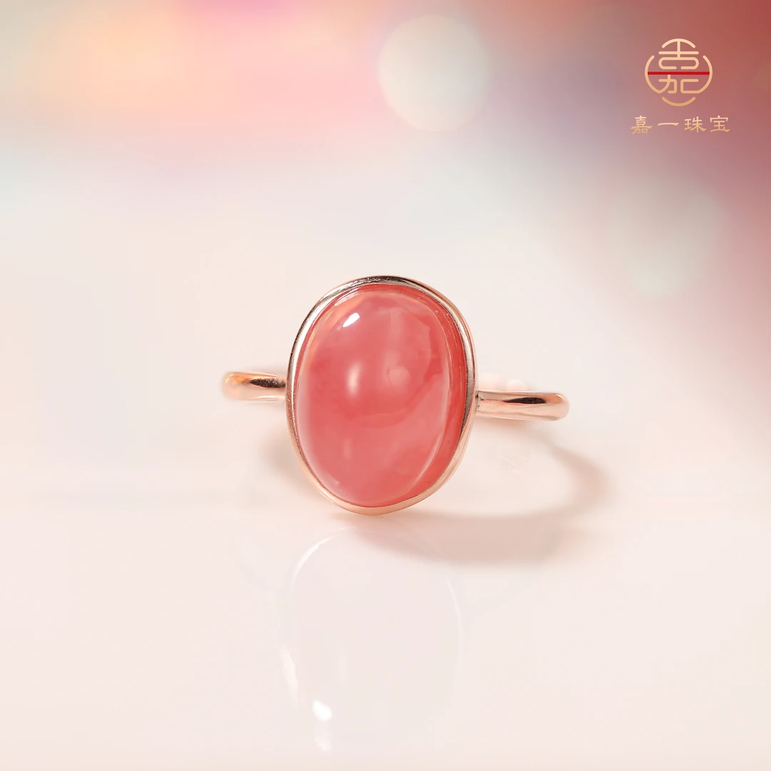 【嘉一珠宝】 天然珠宝冰种红纹石戒指-(多样性发其一)-SX1370