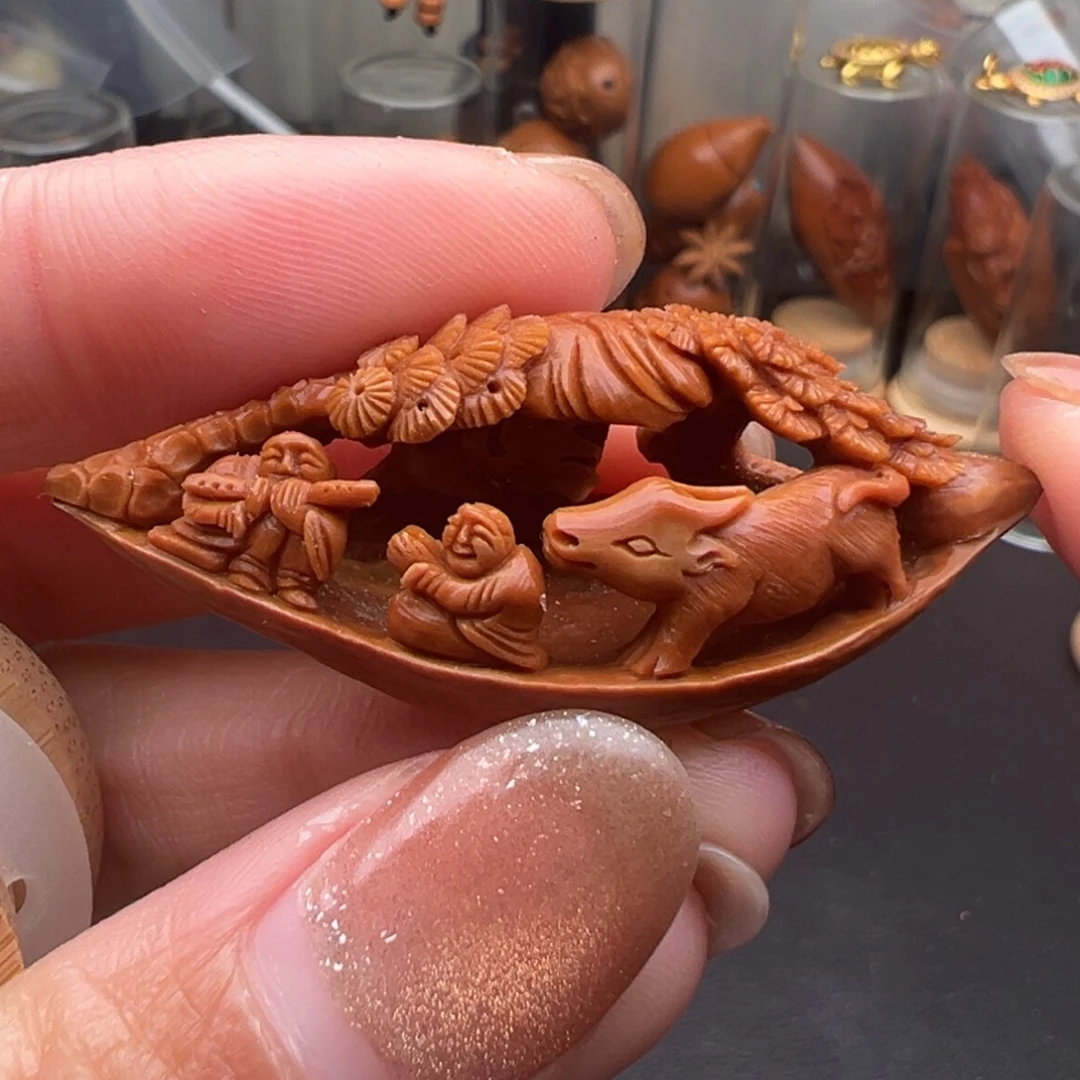 橄榄核吊坠核舟记