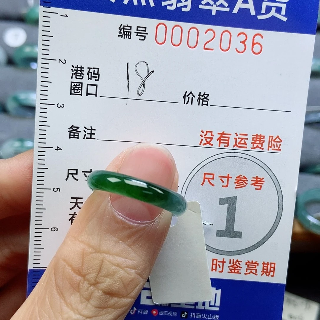 柏***林翡翠未镶嵌戒指天然