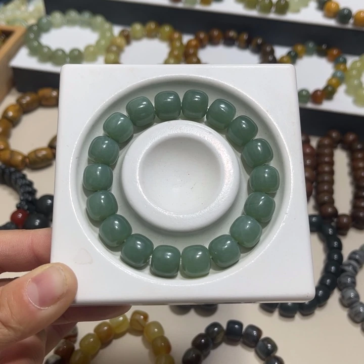 蛇纹石玉未镶嵌手链卡12 11号链接