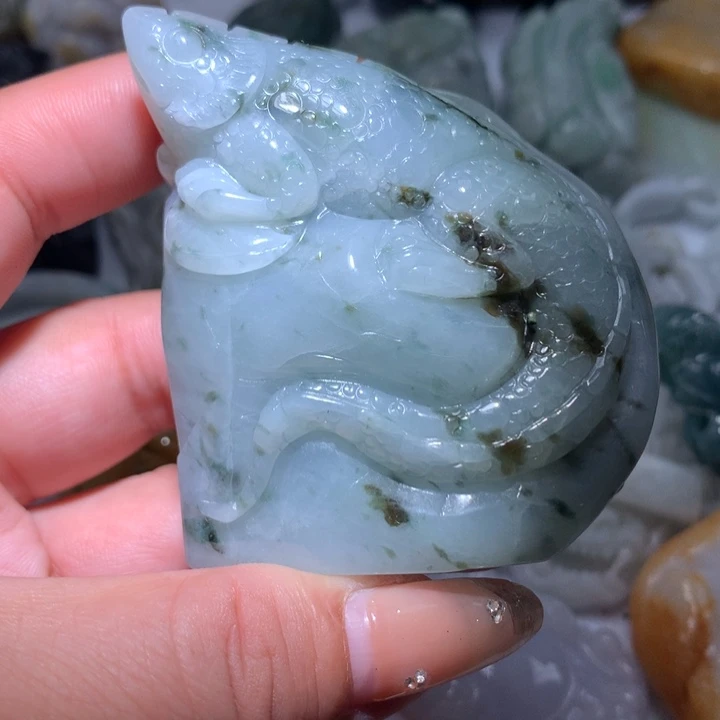 翡翠未镶嵌颈饰保真天然A货翡翠