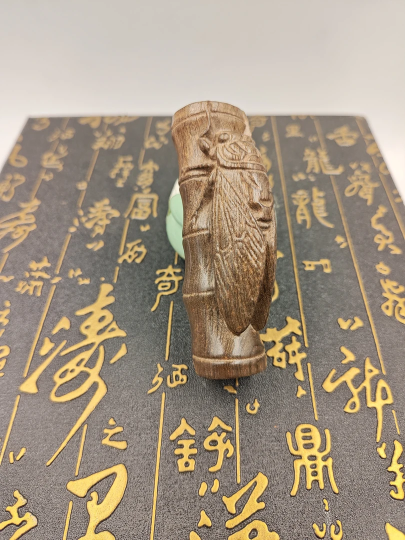 金丝楠木阴沉木竹节知了（原木原色无漆无蜡）