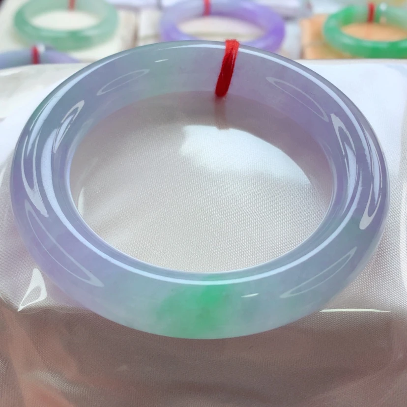 【闪购商品】翡翠手镯（圆镯）未镶嵌师妹见光不失色冰春彩