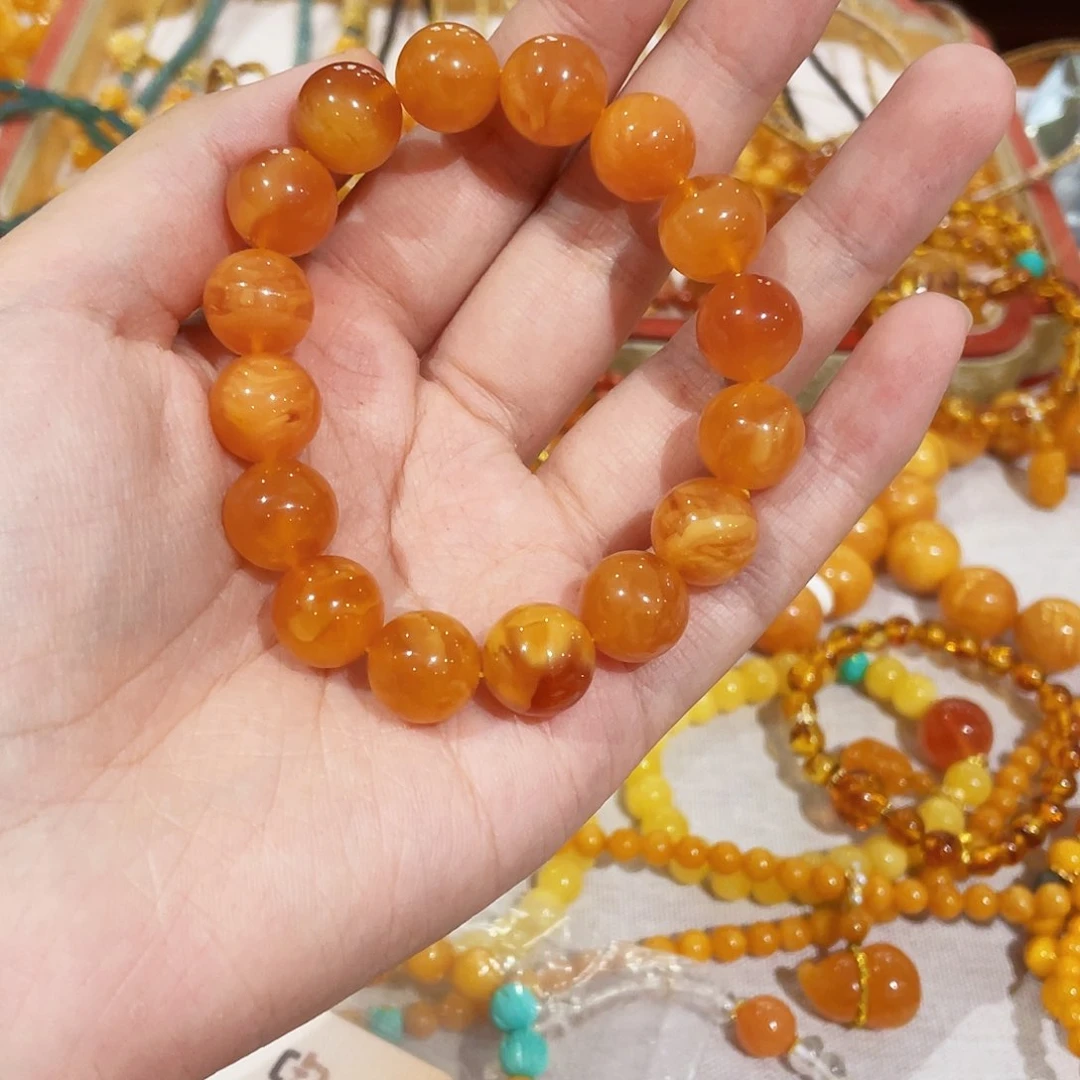 未镶嵌蜜蜡手链手串