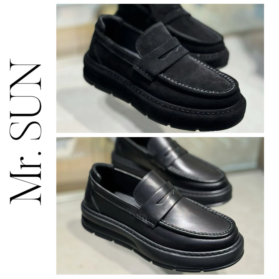 孙先生男装｜纯皮翻毛皮一脚蹬男鞋皮包底男士翻毛皮鞋79956