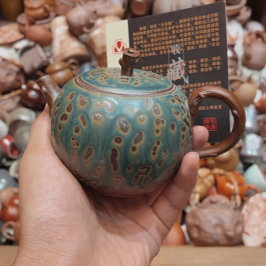 应***住柴烧老岩泥高温茶器皿