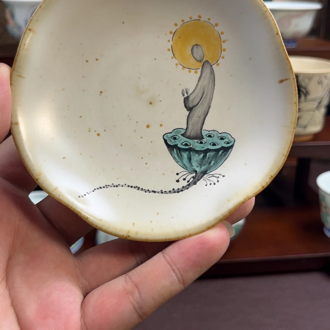 手绘无相佛杯垫啊