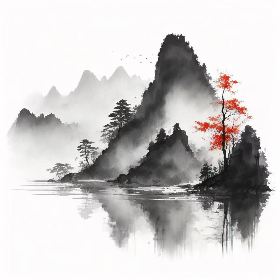 经典精美装饰山水画