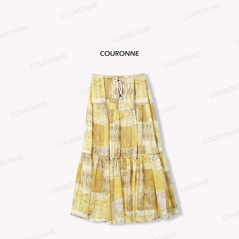 【格桑晚风】 夏季新款波西米亚度假风半身裙33634