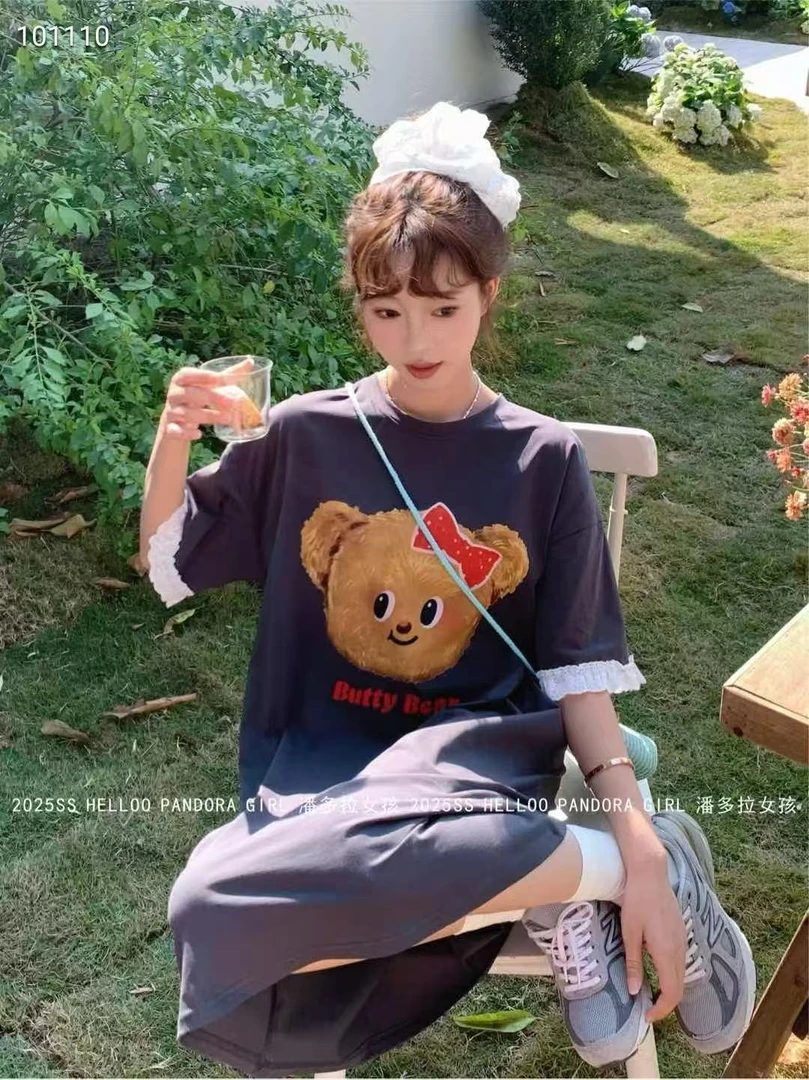 【欢欢精选】Pandora girl 潘多拉女孩夏季可爱宽松睡裙家居服