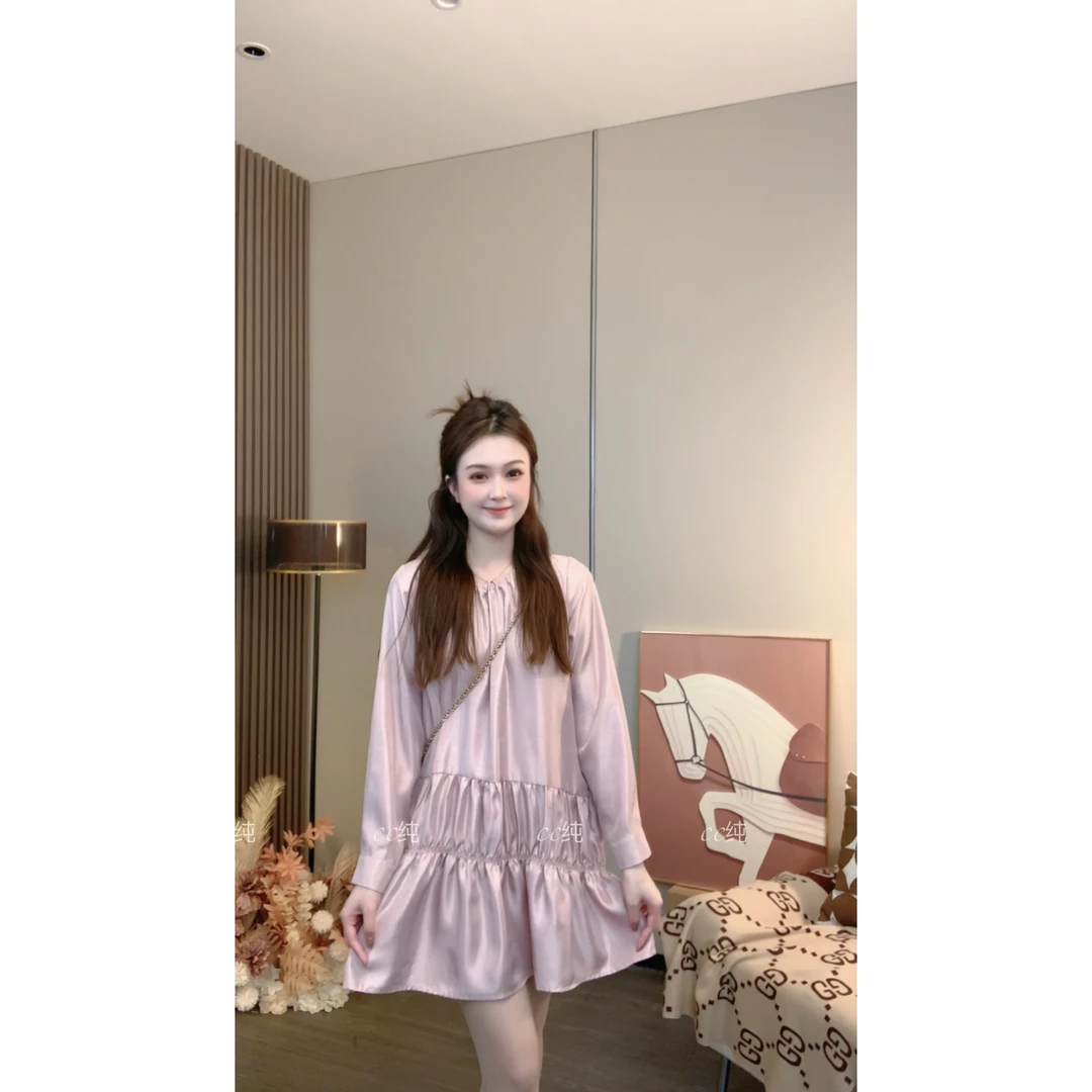 CC纯【一路生花】春夏新气质显瘦日常通勤提花连衣裙2025A536#