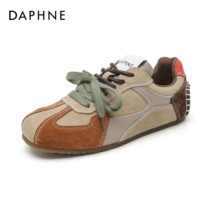 Daphne/达芙妮德训鞋女2025秋冬新款轻便阿甘时尚休闲百搭芭蕾鞋