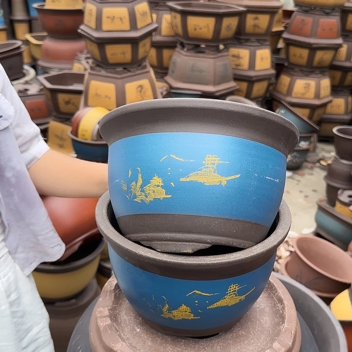 20+20蓝山水花盆花盆