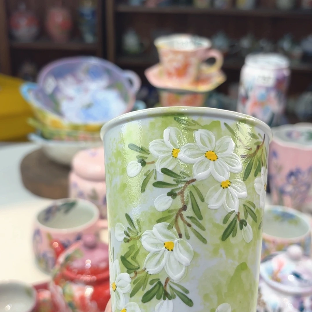 景德镇手绘高温釉下彩陶瓷茶具