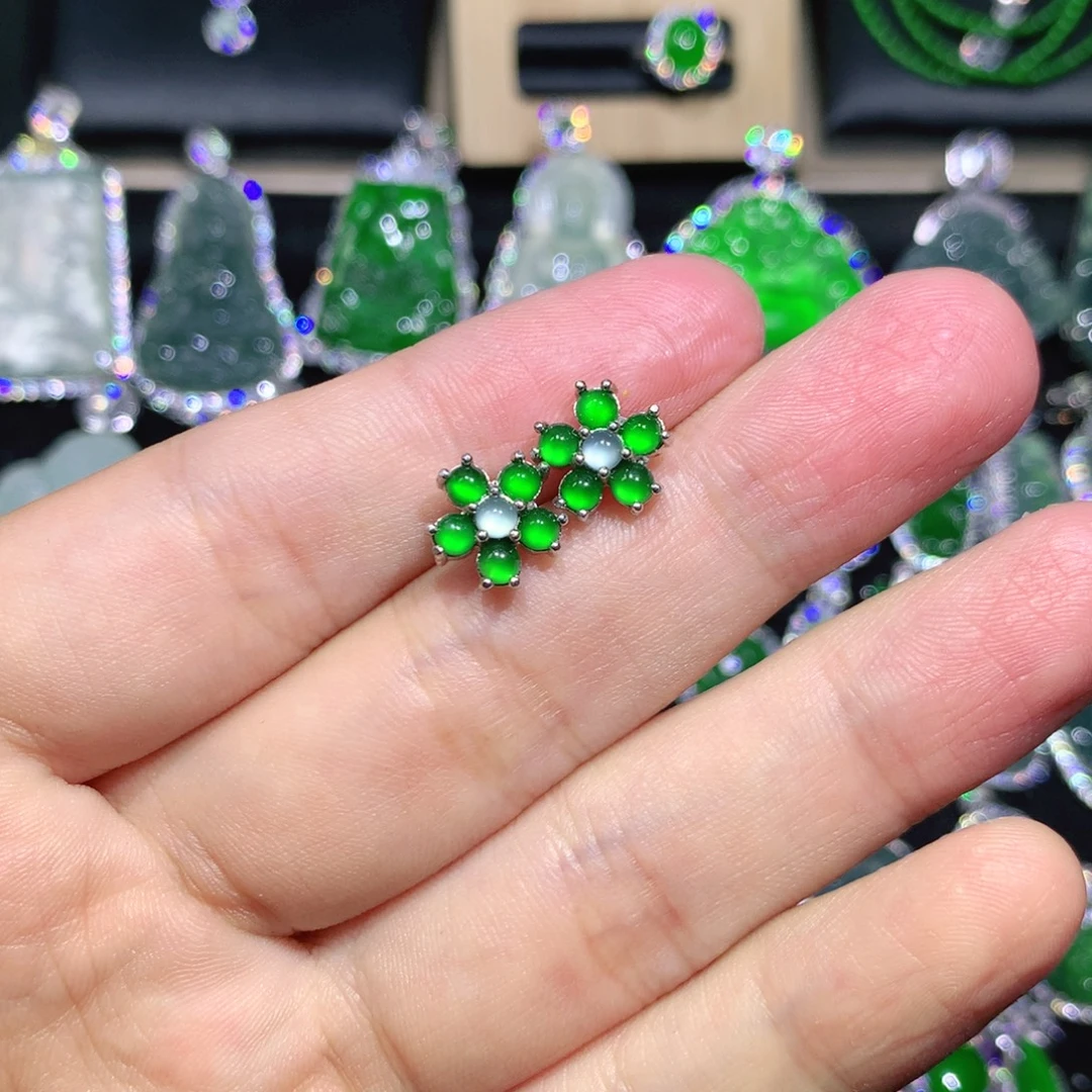 翡翠银S925镶嵌吊坠(赠链)