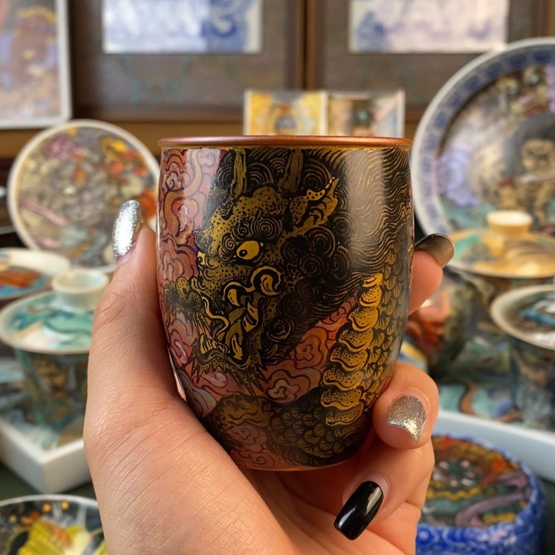 全手工胎手工绘画陶瓷杯