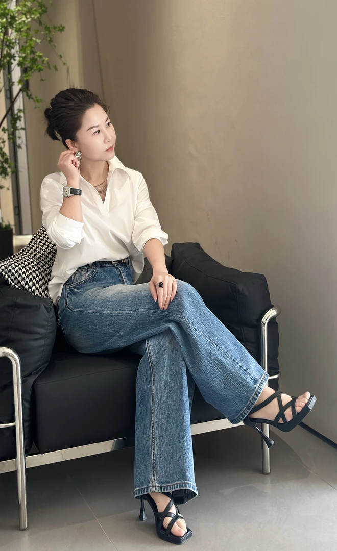 YJ【白鹭】春季时尚感气质国风元素高定原创设计宽松长袖衬衫25B755