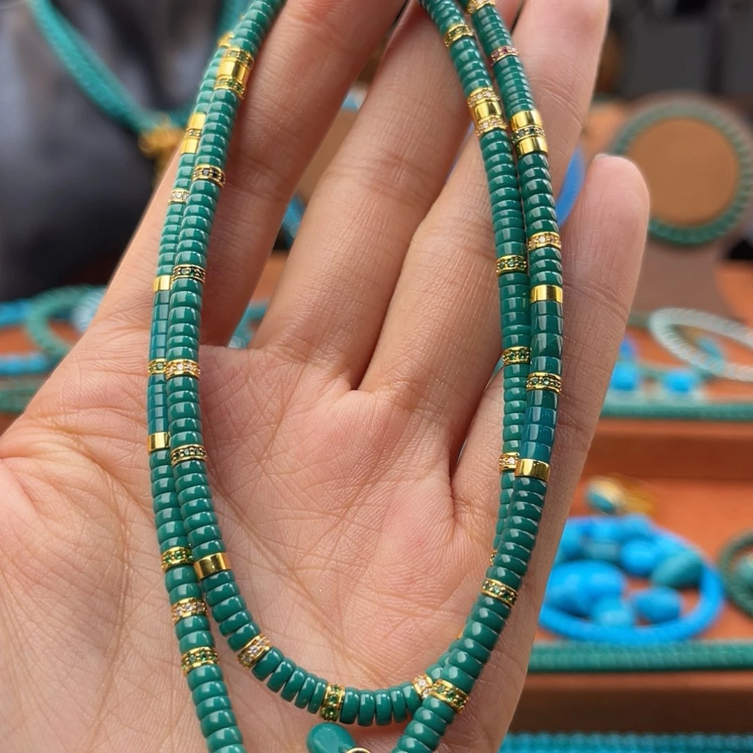 绿松石18K金镶嵌珠宝奇石