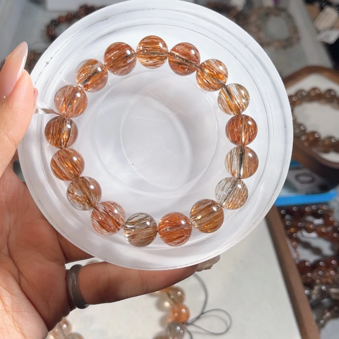 茹***涵手链水晶未镶嵌黑金超12m