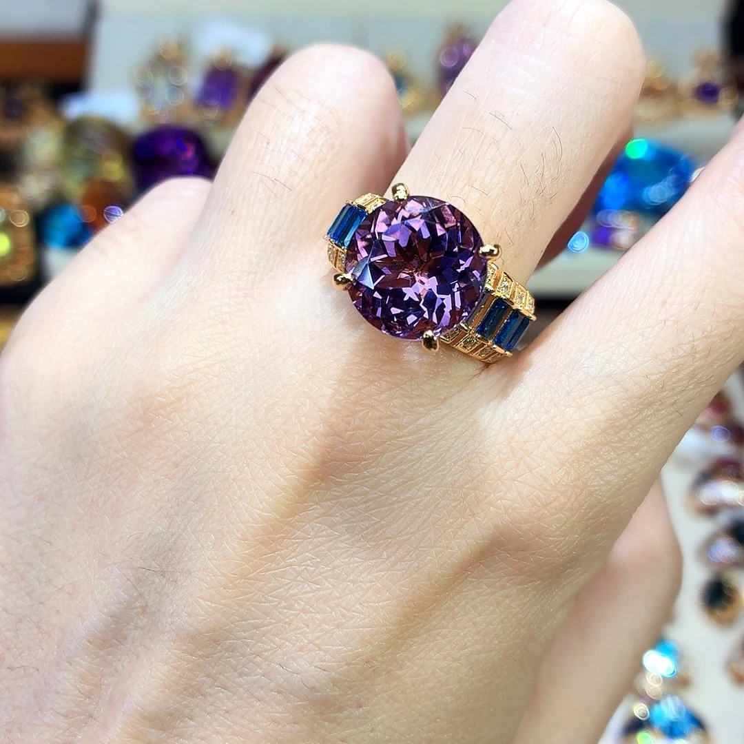 戒指水晶银S925镶嵌