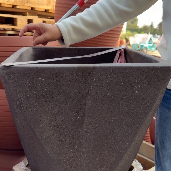 紫砂花盆口47高50宜兴粗陶瑕疵硌皮