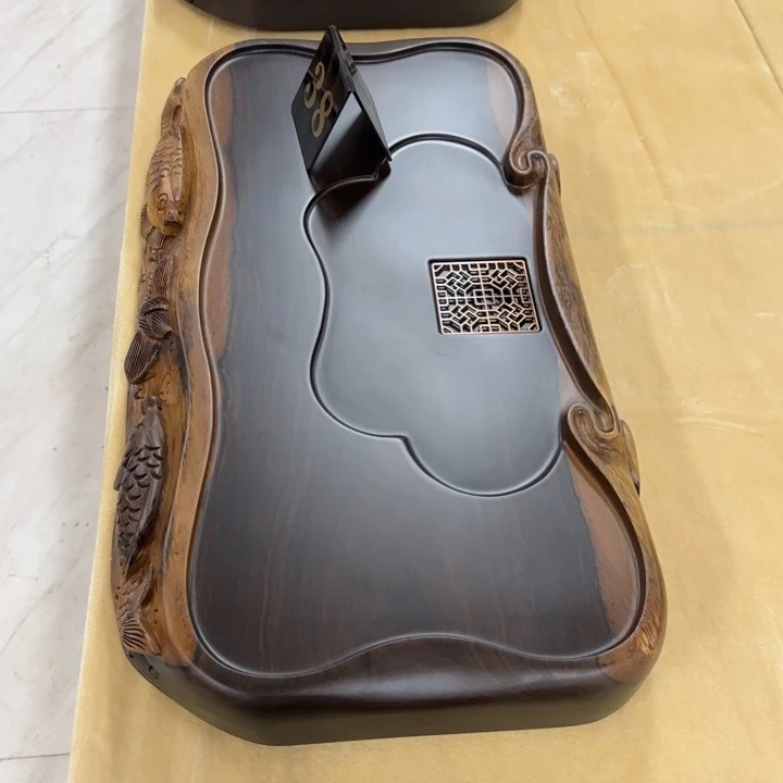 幻黑檀实木茶盘实物61/35