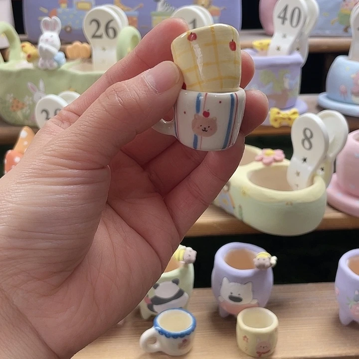 a****2个拇指盆花盆手绘