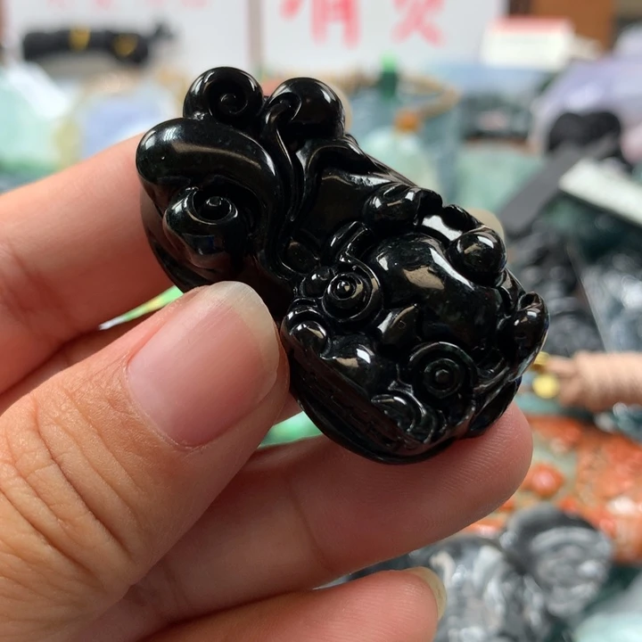 翡翠颈饰未镶嵌保真天然A货翡翠
