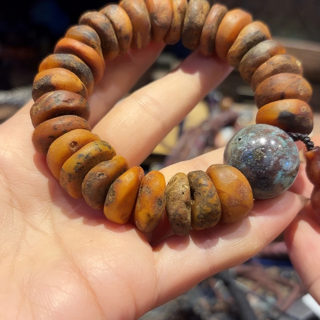 蜜蜡未镶嵌手链原创