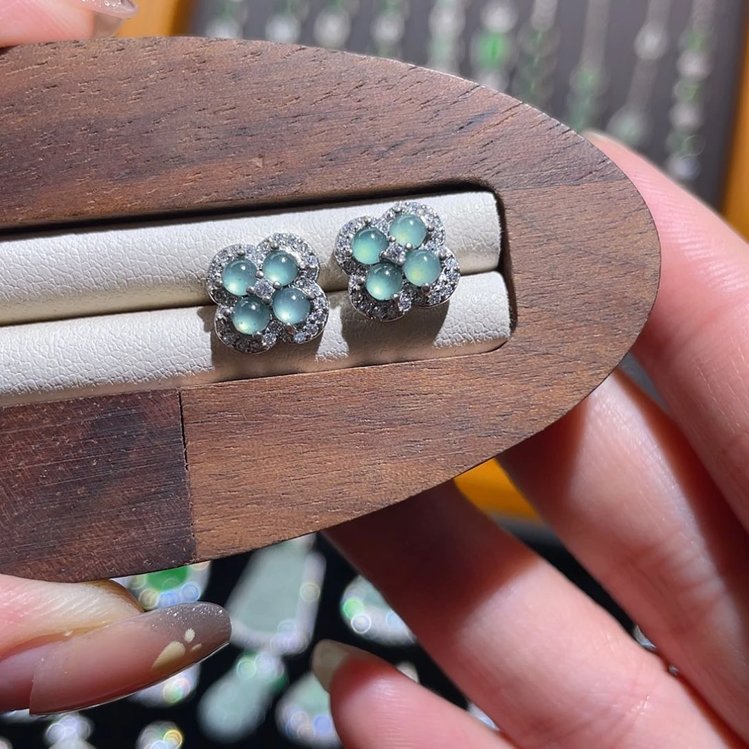 未镶嵌翡翠耳饰耳钉