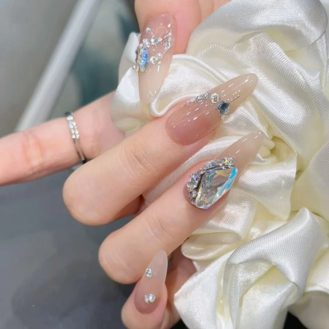 星辰轨迹 施家全华 手工定制穿戴甲美甲成品美甲贴片10片