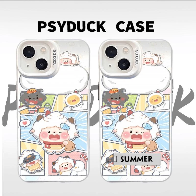 漫画懒羊羊适用苹果16promax手机壳iPhone13新款mate60pro华为pur