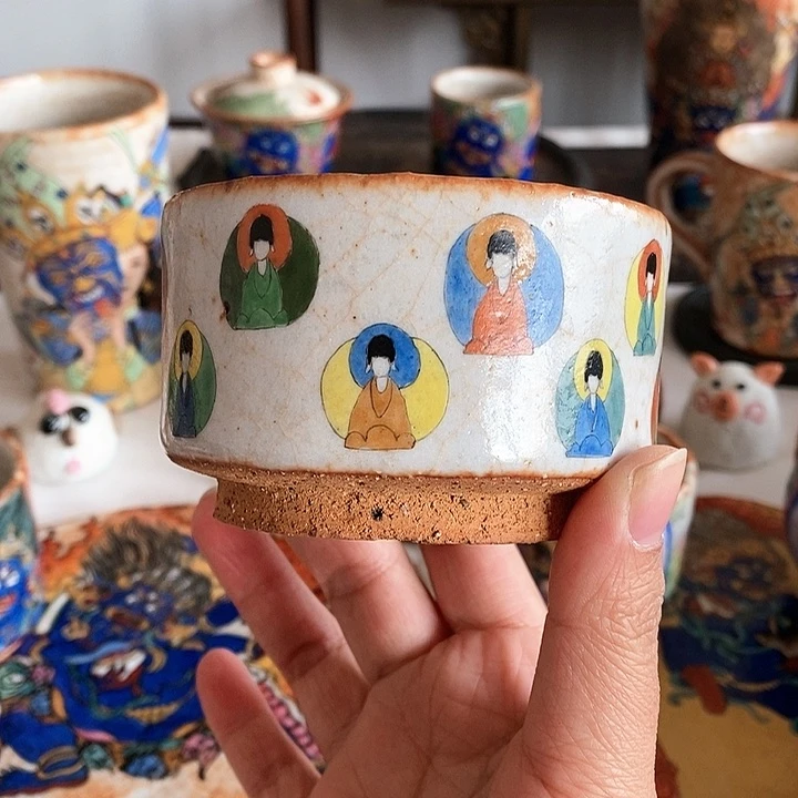 阿****肤手工手绘无相茶杯