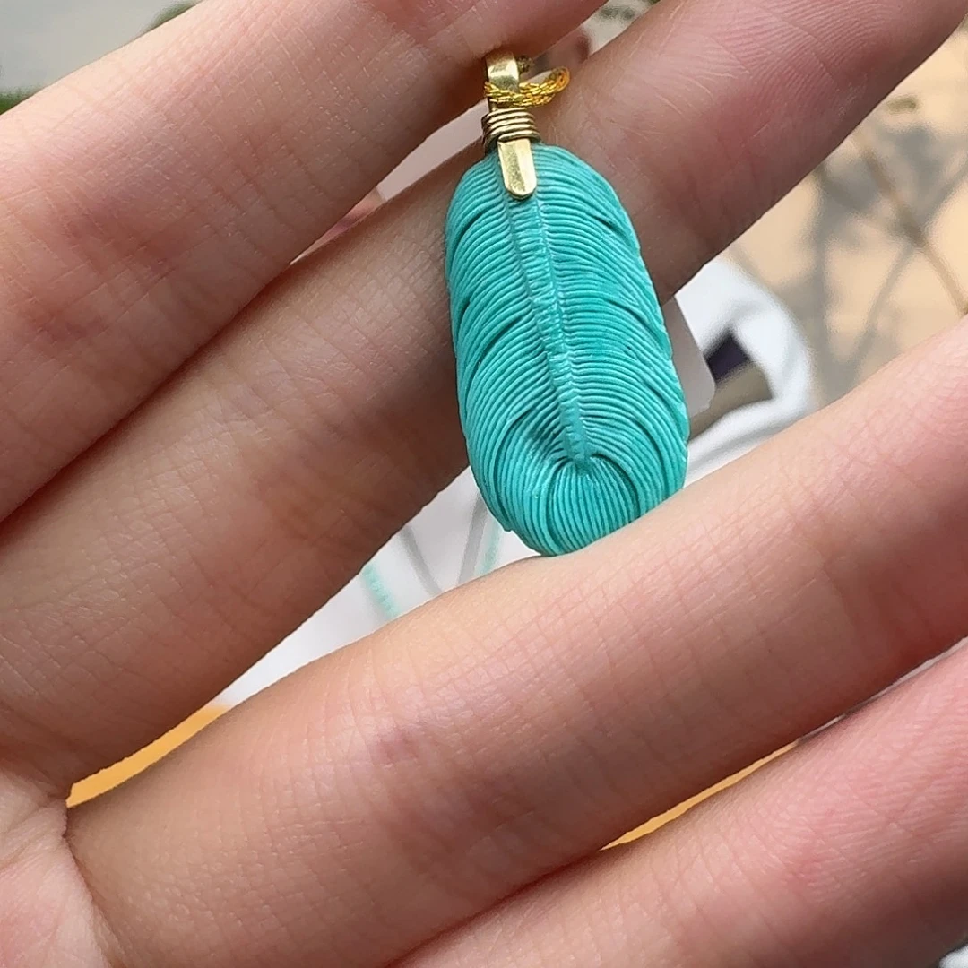 绿松石18K金镶嵌珠宝奇石