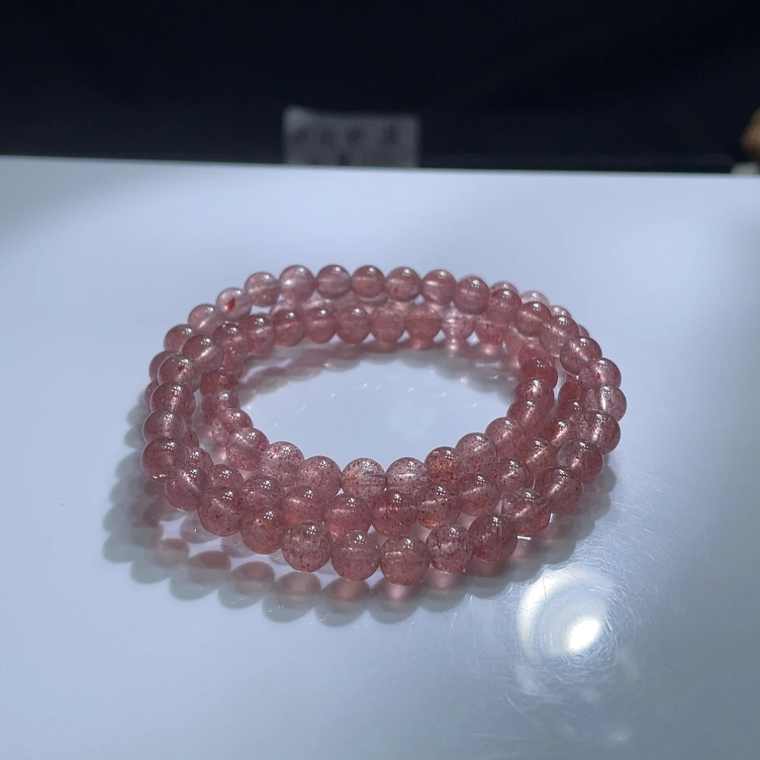 未镶嵌水晶手链草莓晶多圈6m68元