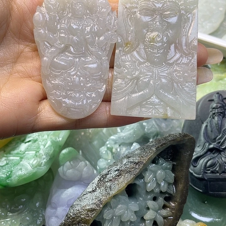 自***乐未镶嵌定制翡翠毛货22