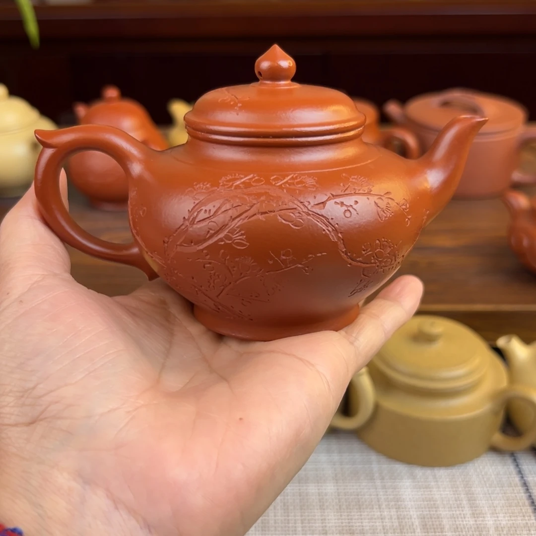 茶壶紫砂朱泥笑樱全手190cc