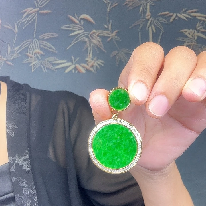 翡翠银S925镶嵌吊坠(不含链)特价