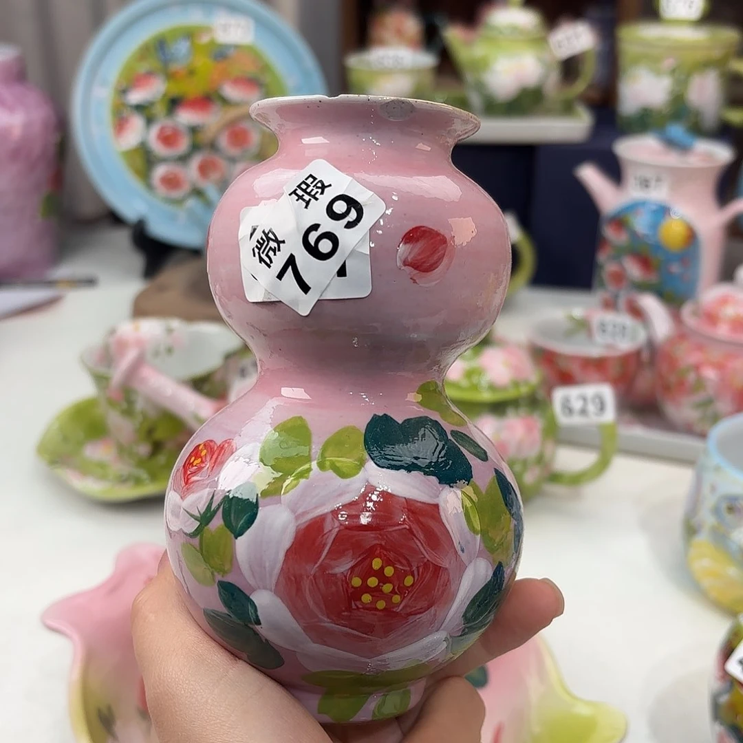 景德镇手绘高温釉下彩陶瓷茶具