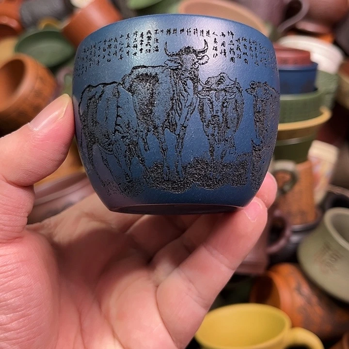 紫砂茶杯全手工紫砂主人杯