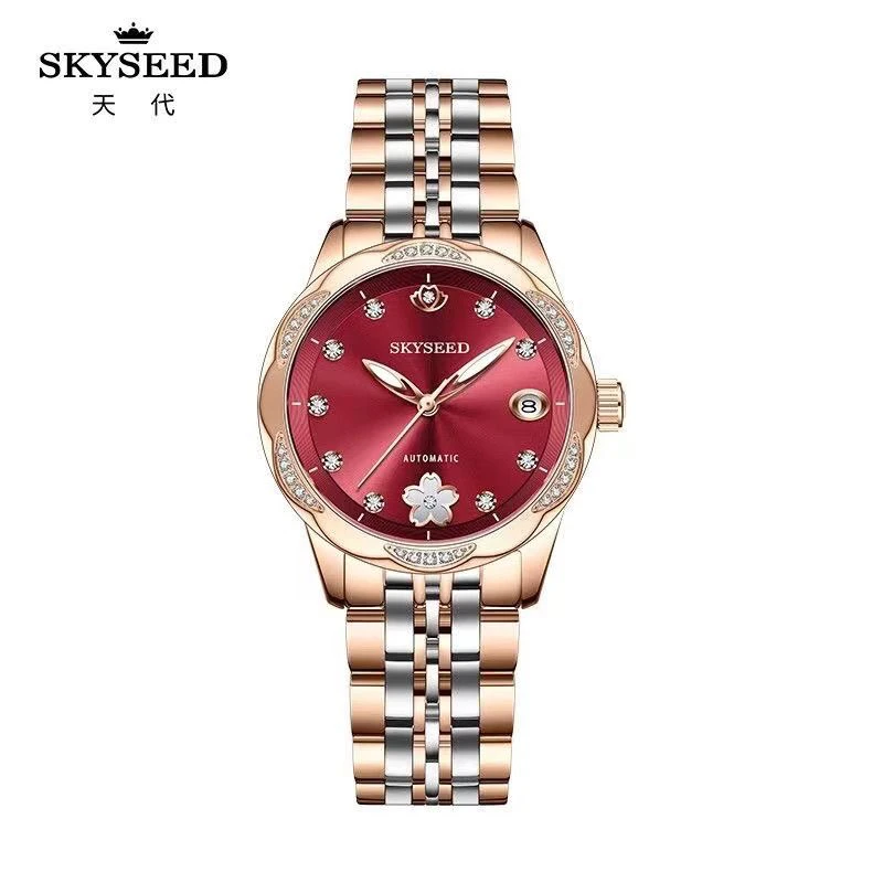 女士简约时尚机械腕表夜光防水百搭潮流女表