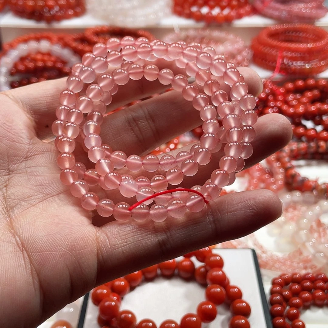 南红玛瑙未镶嵌手链