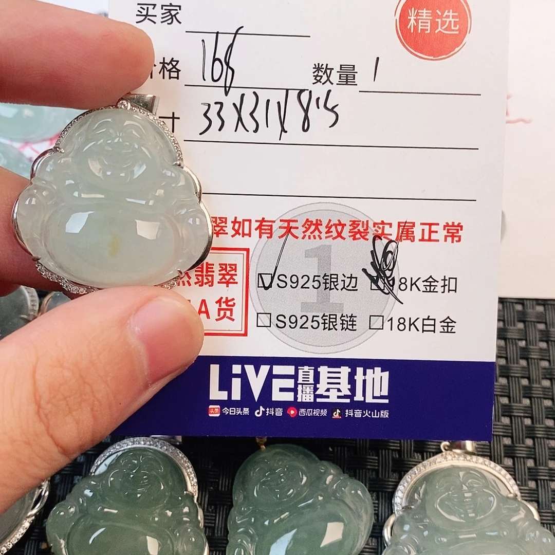 翡翠银S925镶嵌颈饰