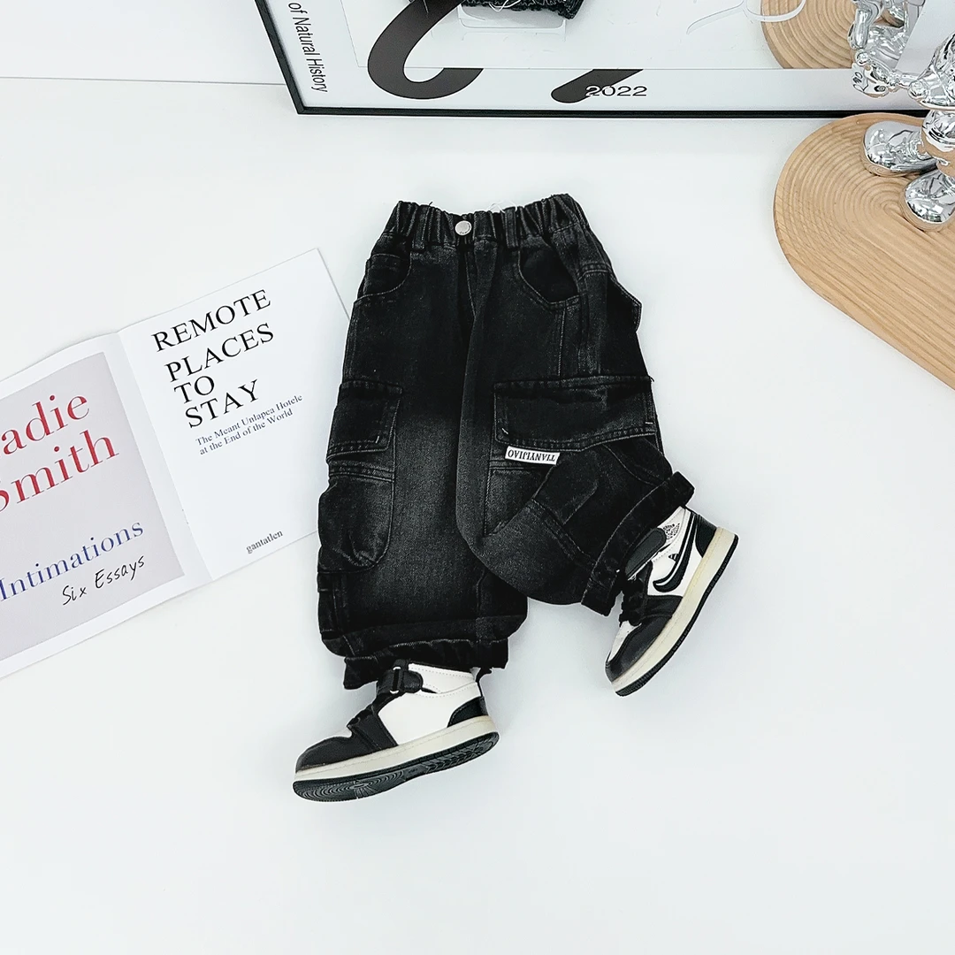 男童裤子工装裤儿童牛仔裤2025秋新款秋装 WK25015 悠悠童话童装