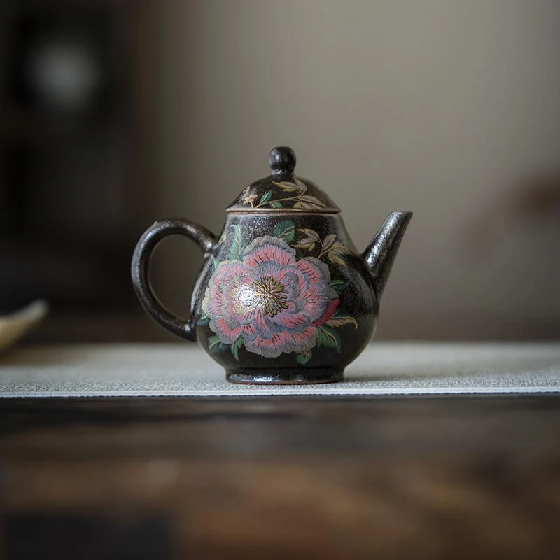 【荼梦令】牡丹缂丝梨壶95ml