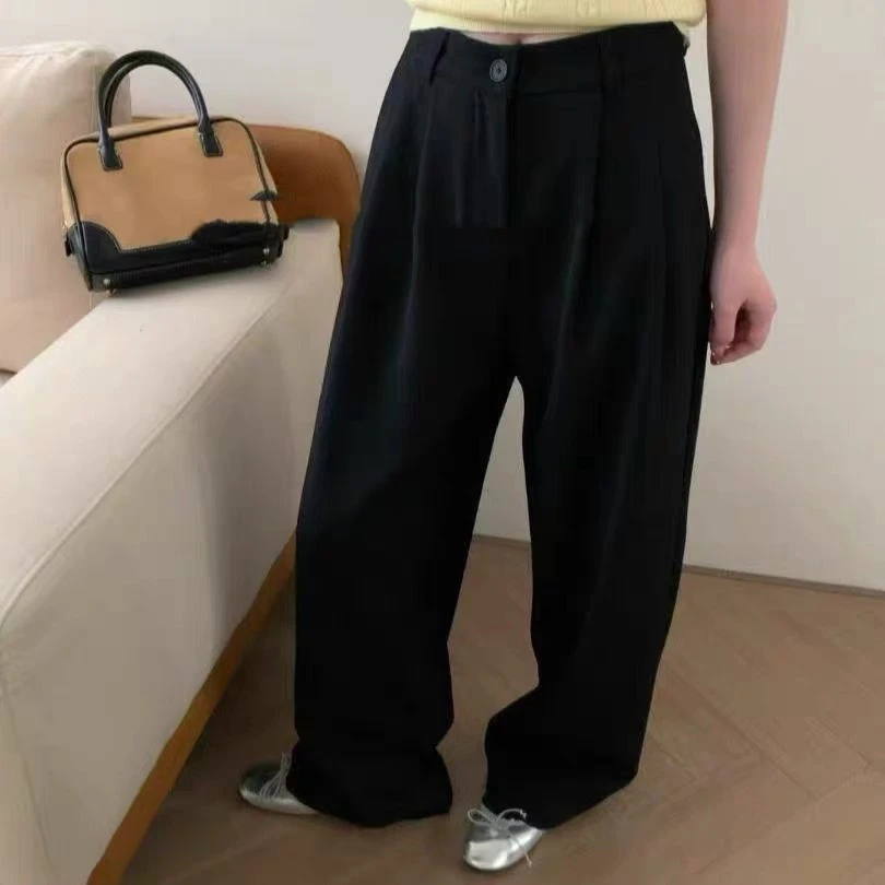 KZ5233 2025秋季新款高腰通勤百搭显瘦阔腿直筒休闲西裤女 101