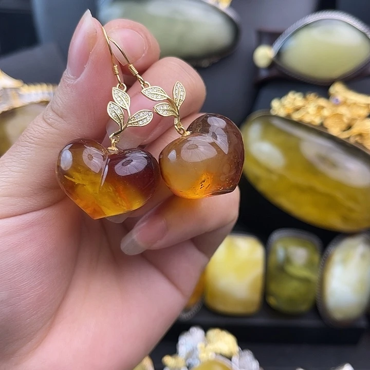 琥珀银S925镶嵌裸石