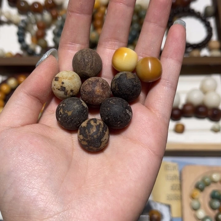 吊坠菩提根/象牙果卡13风化桶珠