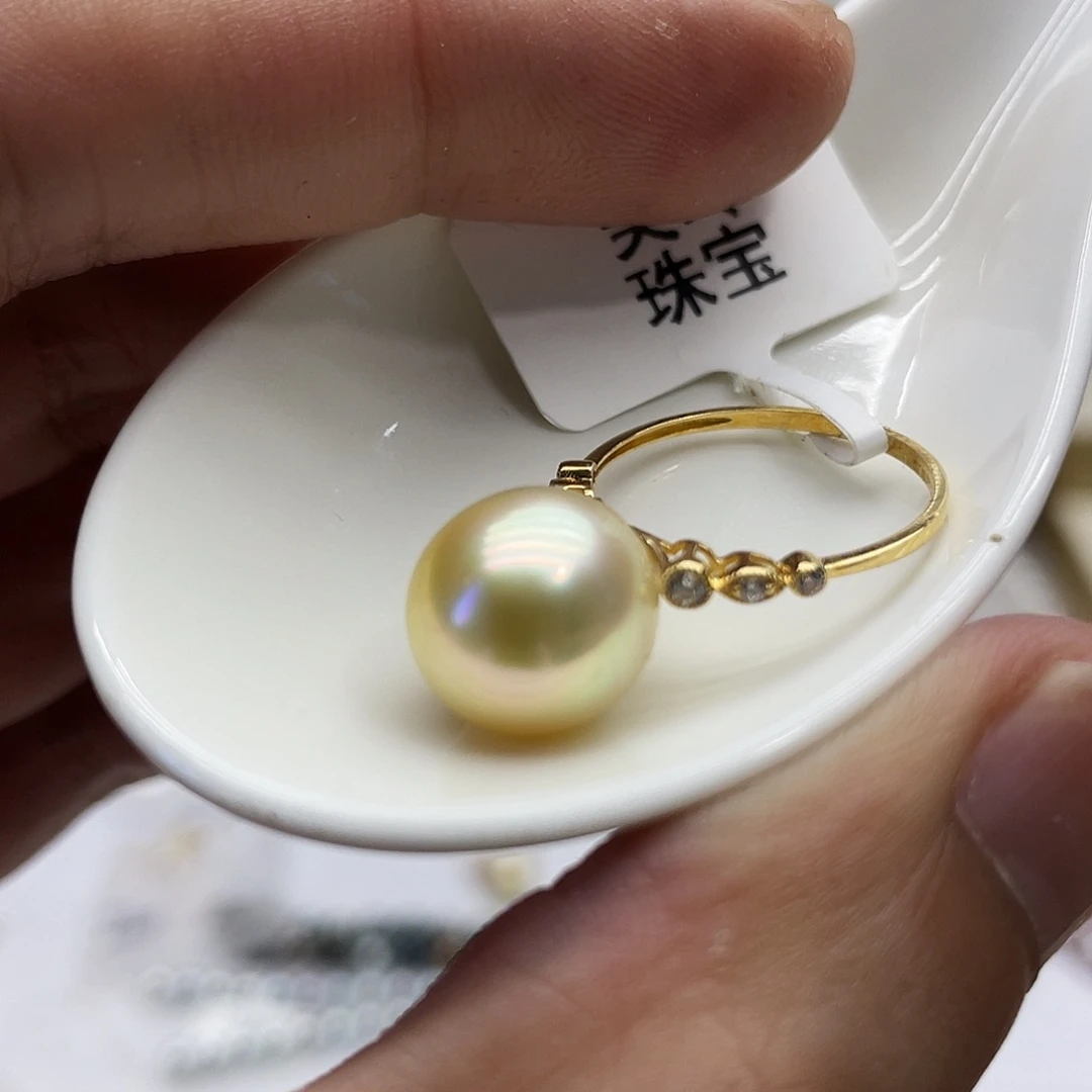 海水珍珠18K金镶嵌戒指